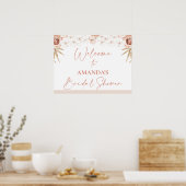 ボホホワイトオルチャードパームブライダルシャワー歓迎 ポスター (キッチン)