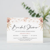 ボホホワイトオルチャードパームリーフブライダルシャワー 招待状 (スタンド正面)