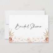 ボホホワイトオルチャードパームリーフブライダルシャワー 招待状 (裏面)