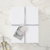 ボホホワイトオーキッドフラワーズブルームーンエレガントパーティー ギフトタグ (より糸付き)