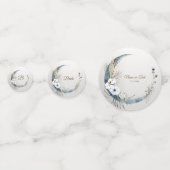 ボホホワイトオーキッドフラワーズブルームーンエレガントパーティー コンフェッティ (正面)