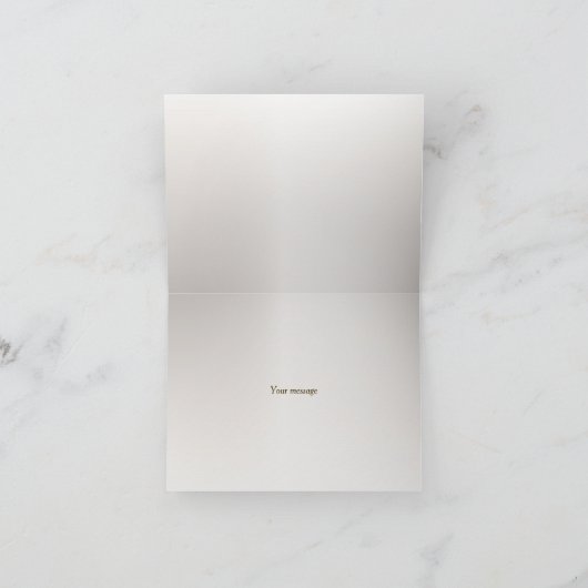 ボホホワイトオーキッドフラワーズブルームーンエレガントパーティー サンキューカード (内部)