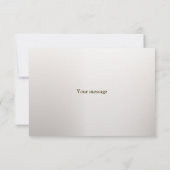 ボホホワイトオーキッドフラワーズブルームーンエレガントパーティー サンキューカード (裏面)