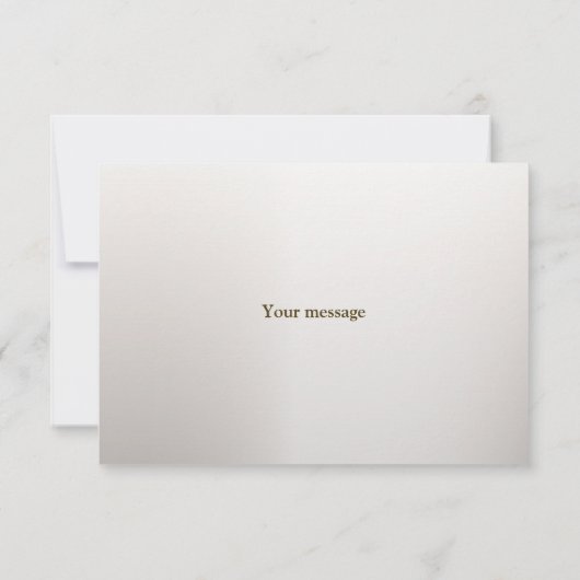 ボホホワイトオーキッドフラワーズブルームーンエレガントパーティー サンキューカード (裏面)