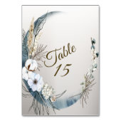 ボホホワイトオーキッドフラワーズブルームーンエレガントパーティー テーブルナンバー (裏面)