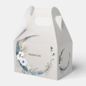 ボホホワイトオーキッドフラワーズブルームーンエレガントパーティー フェイバーボックス (裏面サイド)