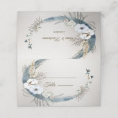 ボホホワイトオーキッドフラワーズブルームーンエレガントパーティー プレイスカード (外部開封)