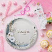 ボホホワイトオーキッドフラワーズブルームーンエレガントパーティー ペーパープレート (パーティー)