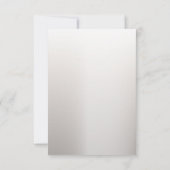 ボホホワイトオーキッドフラワーズブルームーンエレガントパーティー 出欠カード (裏面)