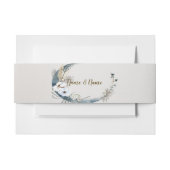 ボホホワイトオーキッドフラワーズブルームーンエレガントパーティー 招待状ベリーバンド (正面例)