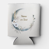 ボホホワイトオーキッドフラワーズブルームーンエレガントパーティー 缶クーラー (正面)