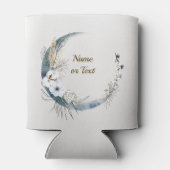 ボホホワイトオーキッドフラワーズブルームーンエレガントパーティー 缶クーラー (裏面)