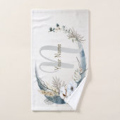 ボホホワイトオーキッドフラワーズブルームーンエレガント バスタオルセット (ハンドタオル)