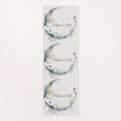 ボホホワイトオーキッドフラワーズブルームーンエレガント ヨガマット (正面)