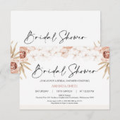 ボホホワイトオーチャードパームリーフ ブライダルシャワー 招待状 (正面/裏面)