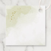 ボホホワイトフラワーグリーンの葉の植物学 フェイバータグ (裏面)