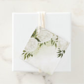 ボホホワイトフラワーグリーンの葉の植物学 フェイバータグ (インサイチュ)