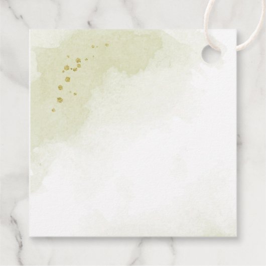 ボホホワイトフラワーグリーンリーフ植物のお守りタ フェイバータグ (裏面)