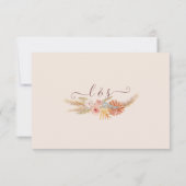 ボホホワイトフローラトロピカルパームパンパスグラスsvp 出欠カード (裏面)