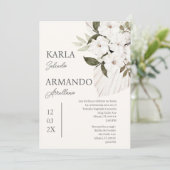 ボホホワイトフローラ結婚式招待状スペインのin 招待状 (スタンド正面)