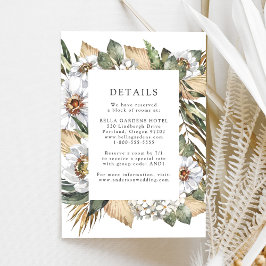 ボホホワイトフローラ結婚&グリーンリー詳細 エンクロージャーカード