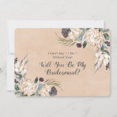 ボホホワイトプロテアは私の花嫁になる 招待状 (正面)