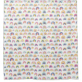 ボホホワイトレ数々のインボー シャワーカーテン (正面)