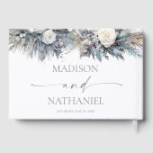 ボホホワイトローズフローラフラワーガーデン結婚ズ ゲストブック (裏面)