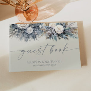 ボホホワイトローズフローラフラワーガーデン結婚ズ ゲストブック