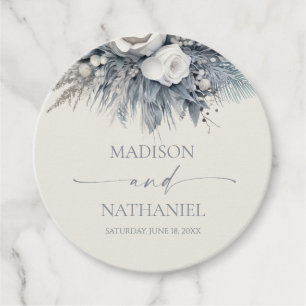 ボホホワイトローズフローラフラワーガーデン結婚ズ フェイバータグ