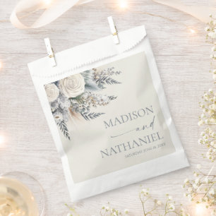 ボホホワイトローズフローラフラワーガーデン結婚ズ フェイバーバッグ