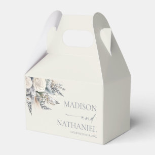 ボホホワイトローズフローラフラワーガーデン結婚ズ フェイバーボックス