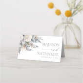 ボホホワイトローズフローラフラワーガーデン結婚ズ プレイスカード (裏面)