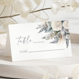 ボホホワイトローズフローラフラワーガーデン結婚ズ プレイスカード