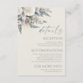 ボホホワイトローズフローラ結婚フラワー詳細 エンクロージャーカード (正面)