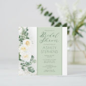 ボホホワイトローズフローラ |ユーカリブライダルシャワー 招待状 (スタンド正面)