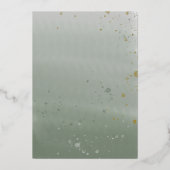 ボホホワイトローズフローラ |ユーカリブライダルシャワー 箔招待状 (裏面)