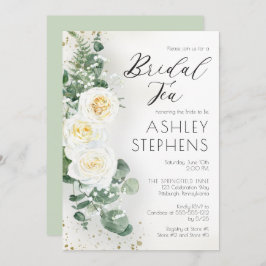 ボホホワイトローズフローラ |ユーカリブライダル茶 招待状