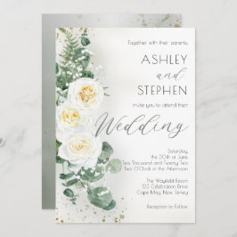 ボホホワイトローズフローラ |ユーカリ結婚プス 招待状