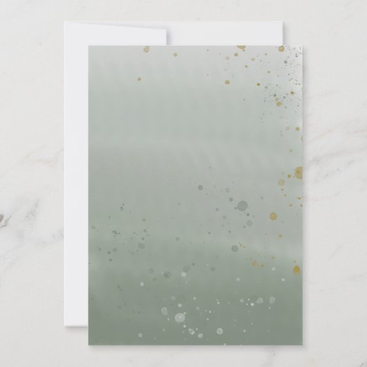 ボホホワイトローズユーカリプトゥス100thバースデーパーティー 招待状 (裏面)