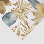 ボホホワイト金ゴールドティール（緑がかった色）花 薄葉紙 (詳細)