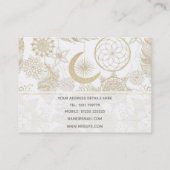 ボホホワイト金ゴールドフローラ羽毛夢捕手 名刺 (裏面)