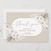 ボホホワイト&ニュートラル ブーケ サンキューカード (正面)