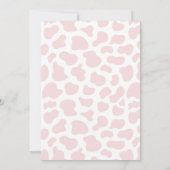 ボホホーホビーカウピンクパンパスグラスガールベビーシャワー 招待状 (裏面)