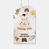 ボホホーホリーカウファーム動物の赤ちゃんシャワー ギフトタグ (正面)