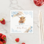 ボホホーホーホビーカウブルーパンパスグラスボーイベビーシャワー スタンダードカクテルナプキン (インサイチュ)