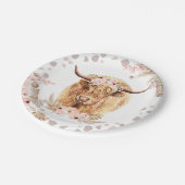 ボホホーホーホーチカウハイランドパンパスファースト誕生日 ペーパープレート (アングル)