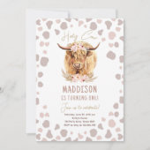 ボホホーホーホーチカウハイランドパンパスファースト誕生日 招待状 (正面)