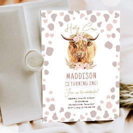 ボホホーホーホーチカウハイランドパンパスファースト誕生日 招待状