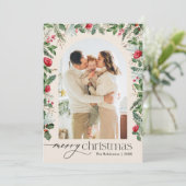 ボホボタニカルアーチ1フォトメリークリスマス シーズンカード (スタンド正面)